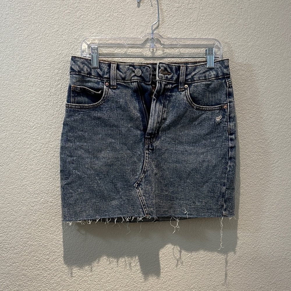 wild fable Washed Blue Denim Mini Skirt Size 8